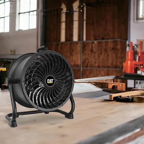 Vista 5 de CAT ventiladores - Ventilador de tambor de alta velocidad de 14 pulgadas de alta velocidad de alta resistencia de grado industrial (negro, 2 en 1)