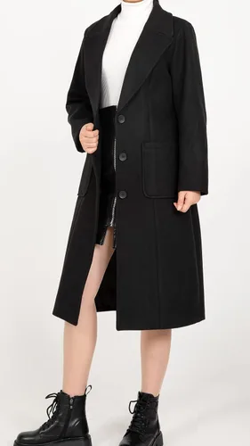 Vista 4 de ThCreasa Chaqueta de invierno de mezcla de lana para mujer, con solapa y solapa, para invierno