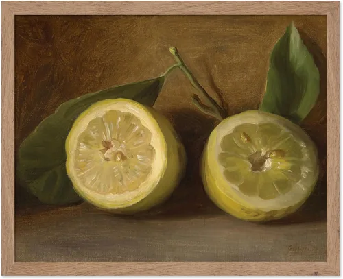 Vista 80 de Poster Master Impresión de pintura de limones vintage, póster retro de frutas, arte de alimentos y bebidas, diseño de pared de naturaleza muerta