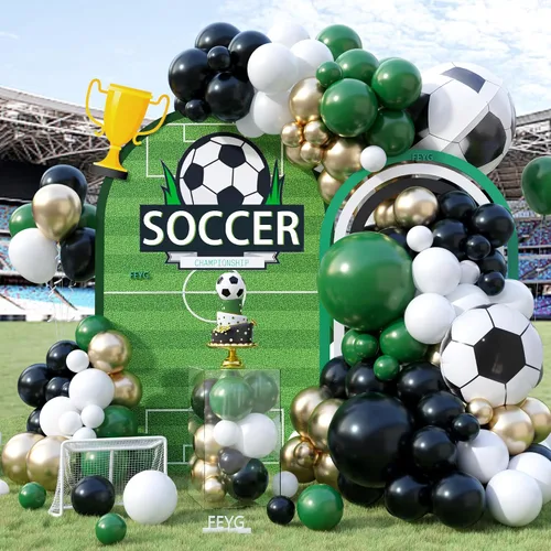 Vista 11 de Kit de arco de guirnalda de globos negro, blanco y dorado, arco de guirnalda de arena blanca perla metálica champán con globos de confeti