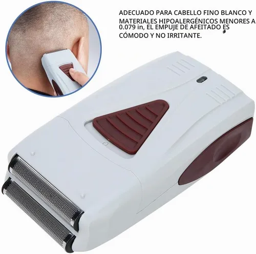 Vista 7 de Syrisora Recortadora eléctrica de la barba de la afeitadora de alternancia recargable USB para la herramienta blanca