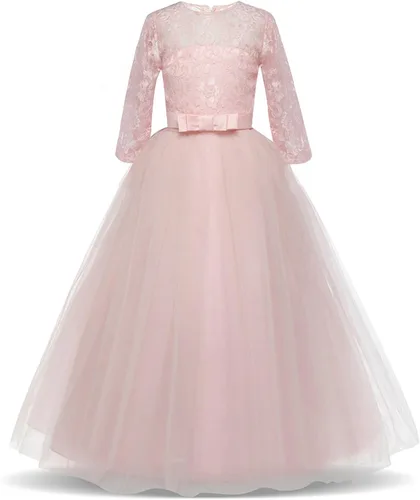 Vista 3 de NNJXD Girls Princess Pageant Dress Kids Prom Ball Gowns Wedding Party Flower Dresses