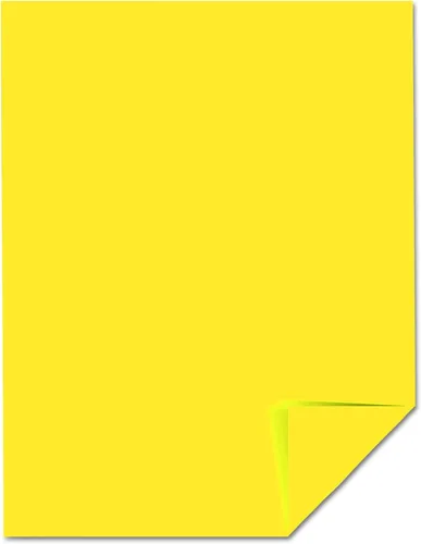 Vista 2 de Wausau Astrobrights - Papel resistente, 24 libras, 8.5 x 11 pulgadas, limón despegable, 500 hojas (22631)
