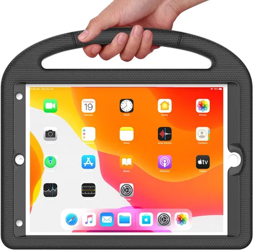 Vista 8 de Funda para niños para iPad 10.2 y 10.5, iPad de 9ª/8ª/7ª generación de 10.2 pulgadas 2021 2020 2019 con protector de pantalla, iPad Air 3ª Negro
