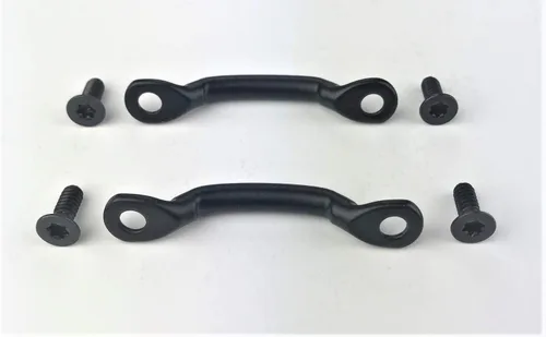 Vista 3 de 2 correas de límite de puerta con tornillos Torx utilizados para todos los Jeep Wranglers de 1976 a 2006 / modelos CJ, YJ y TJ
