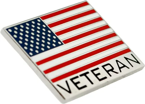 Vista 42 de PinMart Pin de veterano – Pin patriótico americano de solapa o sombrero – Orgulloso de ser retirado ejército, marina, fuerza aérea o cuerpo