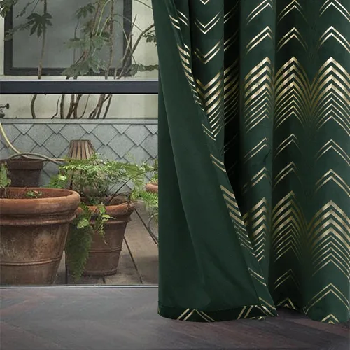 Vista 11 de always4u Cortinas de terciopelo suave de 108 pulgadas de largo con estampado de papel de aluminio de lujo, cortinas de dormitorio de eficiencia