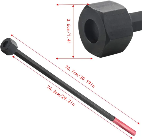 Vista 2 de 6602 Llave de precarga de cojinete diferencial compatible con vehículos Chrysler/Dodge con ejes traseros 7-1/4, 8-1/4, 8-3/4 y 9-1/4, longitud