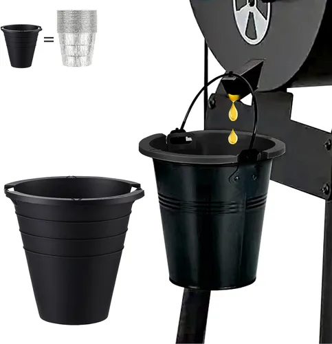 Vista 8 de 2 piezas de forros reutilizables de silicona para cubo de grasa Compatible con Traeger/Pit Boss ect/Oklahoma Joe' /Forro para bandeja de goteo