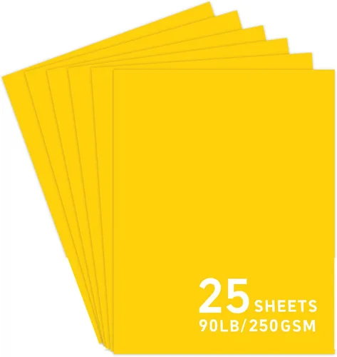 Vista 14 de 25 hojas de papel de cartulina negra, cartulina de 8.5 x 11 para Cricut.