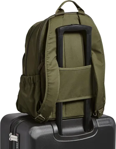 Vista 2 de Vera Bradley - Mochila Campus de algodón para mujer, Escalada Ivy Green