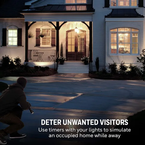 Vista 4 de UltraPro 24 horas digital en pared, fácil de programar, presets, cuenta regresiva, botón de anulación de encendido/apagado, luz para iluminación