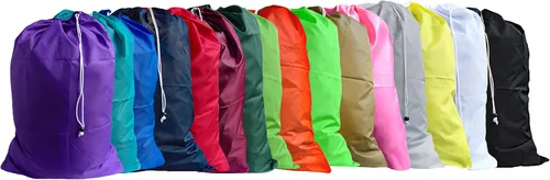 Vista 2 de Bolsa de lavandería extra grande y resistente, color negro, (2 unidades)