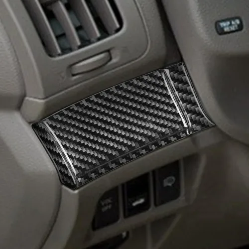 Vista 9 de 3 piezas de kit de cubiertas adhesivas de fibra de carbono para encima de la caja del guante, tiras decorativas para el copiloto, para Infiniti G37