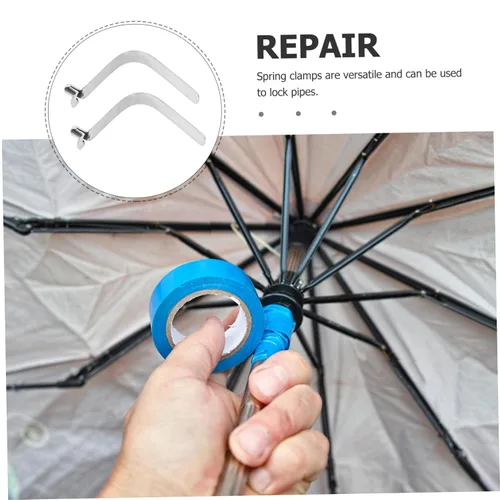 Vista 9 de KALLORY 10pcs Stainless Push Button Clip for Tent Pole Spring Snap Clip Locking Tube Pin Easy Installation