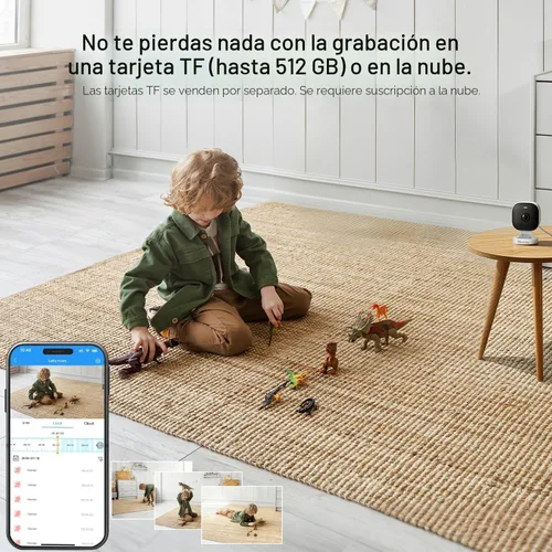 Vista 7 de VIMTAG Cámaras 5G/2.4G 4MP para seguridad del hogar, cámara exterior/interior para perro/gato/mascota/niñera/bebé, con cable, visión nocturna a