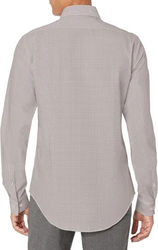 Vista 2 de Calvin Klein Camisa de vestir para hombre, no plancha, elástica, ajustada, a cuadros