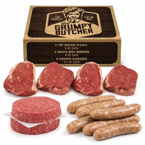 Vista 7 de Cesta de regalo Gourmet Butcher 6 cortes de carne de primera calidad – 4 solomillo superior y 2 filete miñón grande alimentado con pasto – Caja