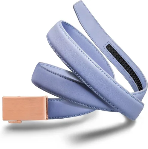 Vista 70 de Mission Belt Cinturón de trinquete de cuero para mujer, colección de cuero de 1.181 in oro/cuero negro