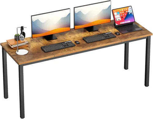 Vista 17 de DlandHome - Escritorio pequeño para computadora de 31.5 pulgadas para oficina en casa, color negro