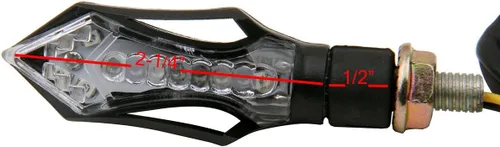 Vista 3 de Black Clear Lens Turn Signals LED Lights Blinkers Indicators Compatible for 2017 Kawasaki Ninja H2R