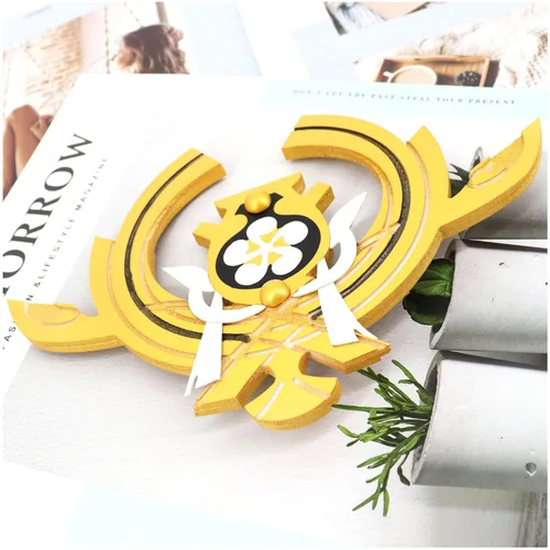 Vista 5 de DAZCOS Yae Miko - Juego de pinzas para el cabello, accesorios de disfraz de anime para Halloween (amarillo-G)