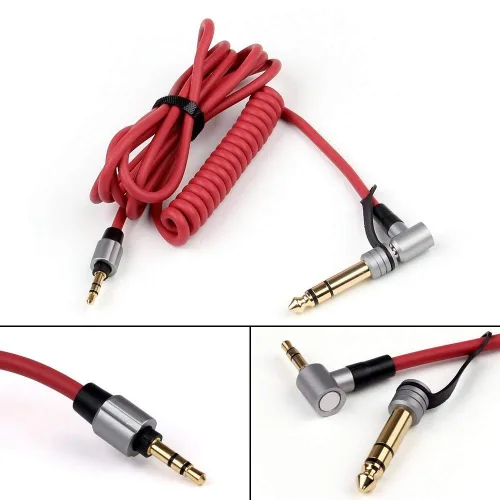 Vista 3 de Dr Dre - Cable de audio de repuesto de 0.138 in y 0.256 in para Monster Beats Pro Detox