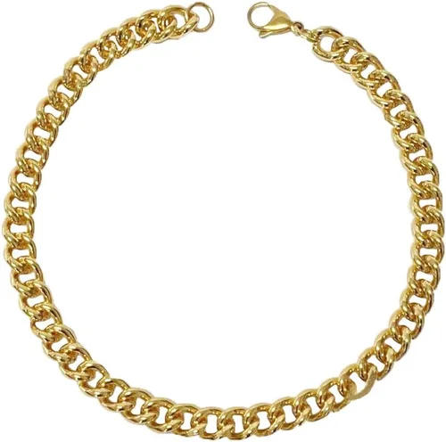 Vista 6 de Collar de cadena dorada para perro, estilo minimalista, con eslabones cubanos de metal para perros medianos y grandes, mascotas, resistente, a
