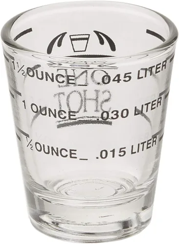 Vista 2 de Fox Run Vaso de chupito de medición, 2 x 2 x 2.25 pulgadas, transparente, 1 unidad (paquete de 1)