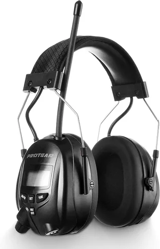 Vista 19 de Protección auditiva con Bluetooth, auriculares inalámbricos con cancelación de ruido 30 dB SNR, sin función de radio, orejeras de batería Batería