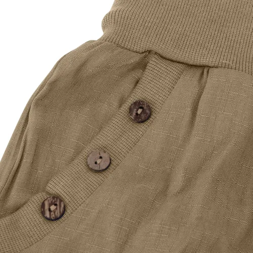 Vista 6 de Uillui Pantalones capri de algodón y lino para mujer, ligeros, holgados, pantalones deportivos de carga con cintura elástica, pantalones deportivos