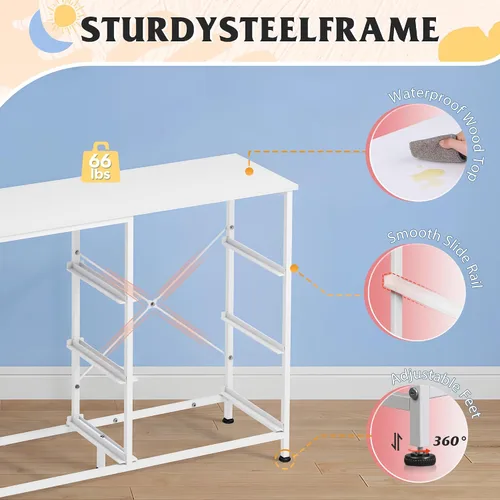 Vista 8 de WLIVE Soporte de TV para TV de 55 pulgadas, cómoda de 9 cajones para A-Rosa