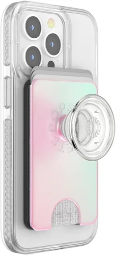 Vista 42 de PopSockets Cartera adhesiva para teléfono y tarjetero con agarre, púrpura - Aura