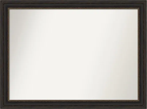 Vista 649 de Amanti Art Espejo de pared personalizado no biselado (25 x 25 pulgadas), marco de bronce acentuado, varios tamaños personalizados, espejo de baño