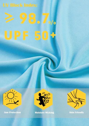 Vista 6 de Susclude Camiseta de manga larga con protección solar UPF 50+ UVSPF, para exteriores, para correr, pescar, senderismo