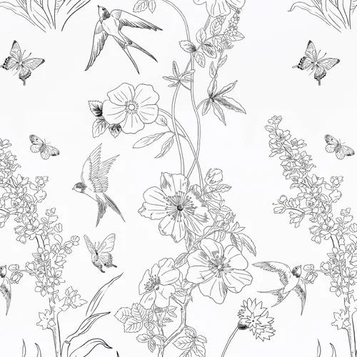 Vista 10 de Amiya Papel tapiz floral negro y dorado, línea de papel tapiz para despegar y pegar, estilo bohemio, retro, renovación de dormitorios, armarios
