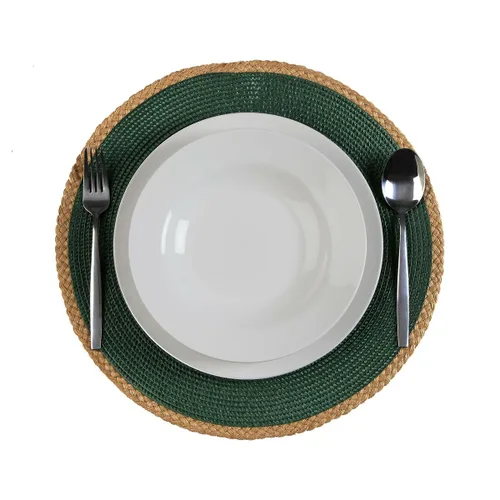 Vista 2 de Salvamantel Versa Verde Yute Polipropileno Jacinto de agua 38 x 38 cm
