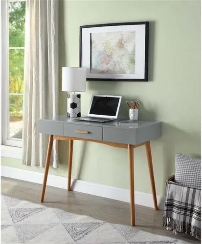 Vista 2 de Convenience Concepts Escritorio Oslo Sundance , Madera Gris
