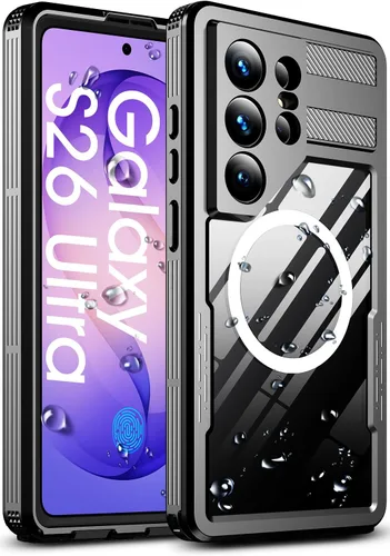 Vista 9 de Hllhunkhe Funda para Samsung Galaxy S26, [protector de pantalla integrado] [IP68 impermeable a prueba de polvo] [compatible con MagSafe] Cubierta