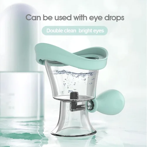 Vista 4 de Taza de lavado de ojos AITIME, tazas de lavado de ojos portátiles y reutilizables para lavado de ojos, taza de enjuague ocular y kit de estuche