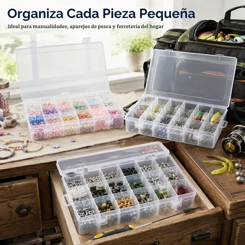 Vista 7 de APACALI Caja Organizadora de Plástico con Divisores (18 Rejillas - 6 Piezas)