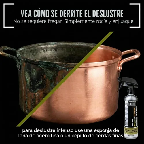 Vista 2 de Botella rociadora Flitz removedor instantáneo de manchas en latón y cobre, Marrón claro