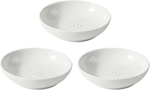 Vista 16 de Havniva Cuencos elevados para gatos, juego de cuencos de comida y agua para Blanco