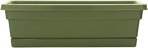 Vista 6 de Southern Patio Caja de ventana con borde enrollado de 18" con bandeja adjunta, terracota