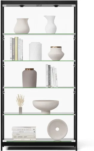 Vista 8 de Displays2go Escaparate negro del trofeo del LED