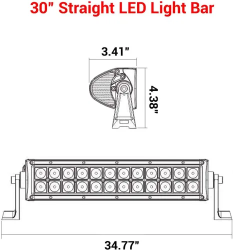 Vista 8 de SuperATV Barra de luz combinada LED curvada de 30 pulgadas, incluye interruptor basculante y arnés de cableado, kit de soporte de perfil bajo