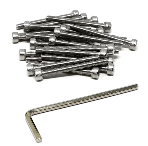 Vista 240 de iexcell Kit de tornillos de cabeza hexagonal de acero inoxidable 304, 100 unidades M2 x 0.157 in, paso de rosca de 0.016 in