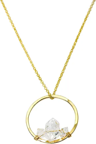 Vista 16 de Herkimer Diamond Necklace in Solid 14K Gold and Gold Filled, Rose Gold, Sterling Silver; Beautiful Solitaire, Multi-Stone, or Pendant Quartz