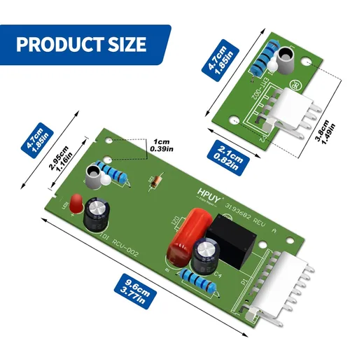 Vista 6 de 4389102 W10757851 Kit de tablero de control del sensor de la máquina de hielo del refrigerador