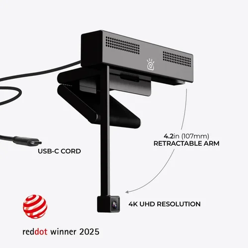 Vista 7 de Cámara iContact Pro 4K HD Webcam Pro con contacto visual, micrófono con cancelación de ruido (cámara Pro segura) Contacto visual, micrófono